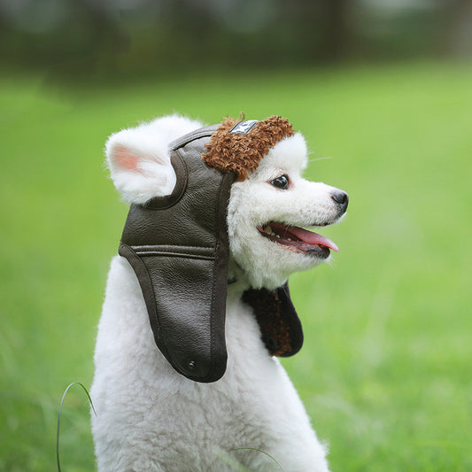 Pet Autumn Winter Aviator Bomber Cap Hat