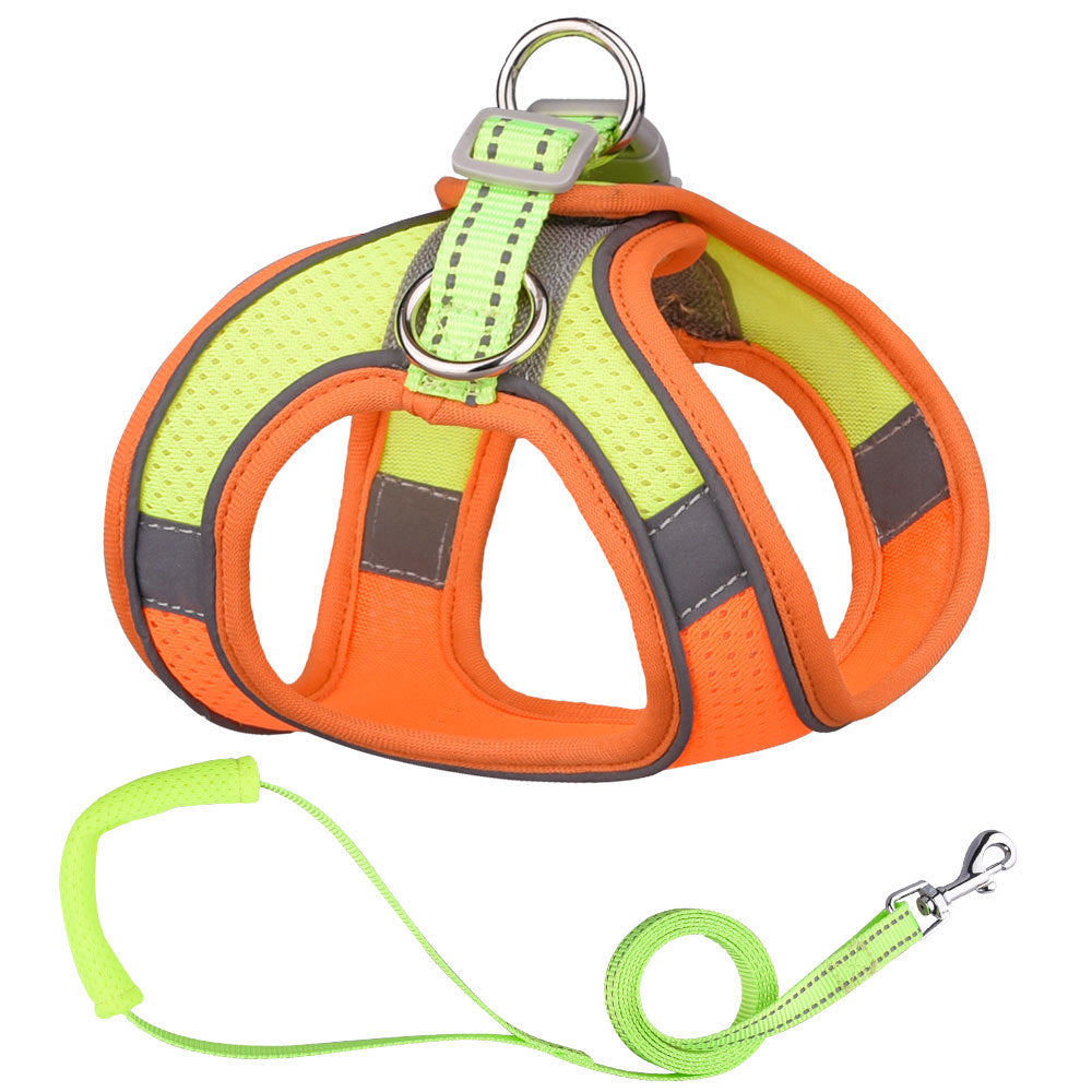 Vest-style Pet Leash Reflective & Rope