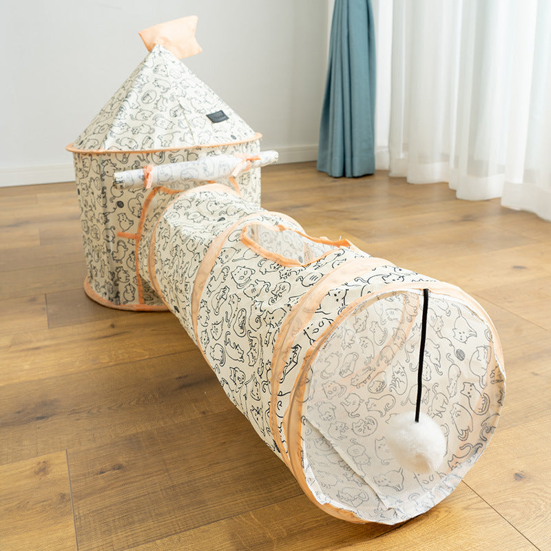 Pet Cat Tent Rolling Ground Dragon Can Be Stitched