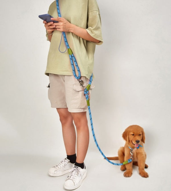 Pet One Drag Two Multi-Functional Hands Cross Shoulder Running Rope Artifact