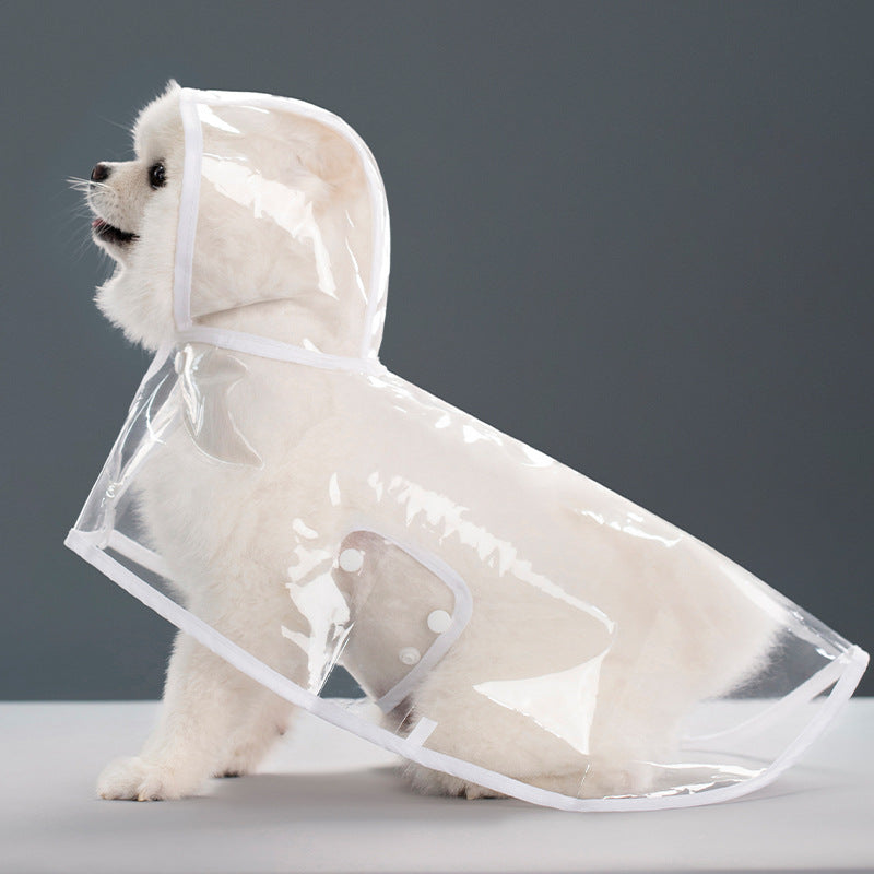 Pet Raincoat Cat Dog Transparent Plastic Waterproof