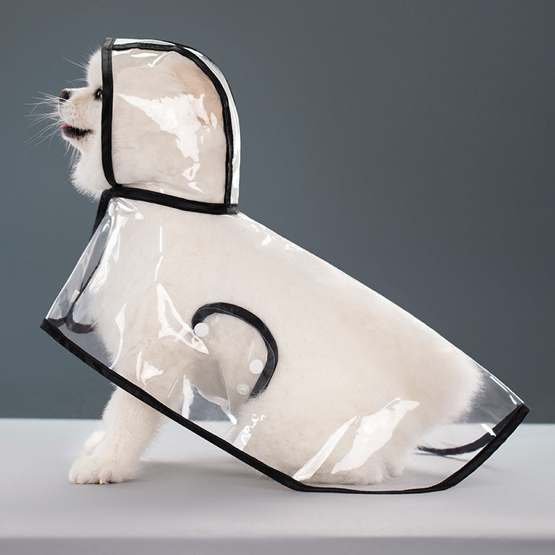 Pet Raincoat Cat Dog Transparent Plastic Waterproof