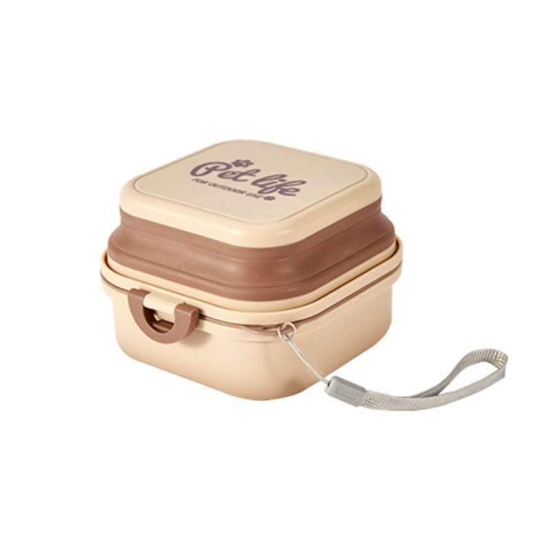 Pet Outdoor Folding Bowl Double-layer Drinking Water