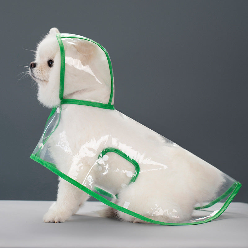 Pet Raincoat Cat Dog Transparent Plastic Waterproof