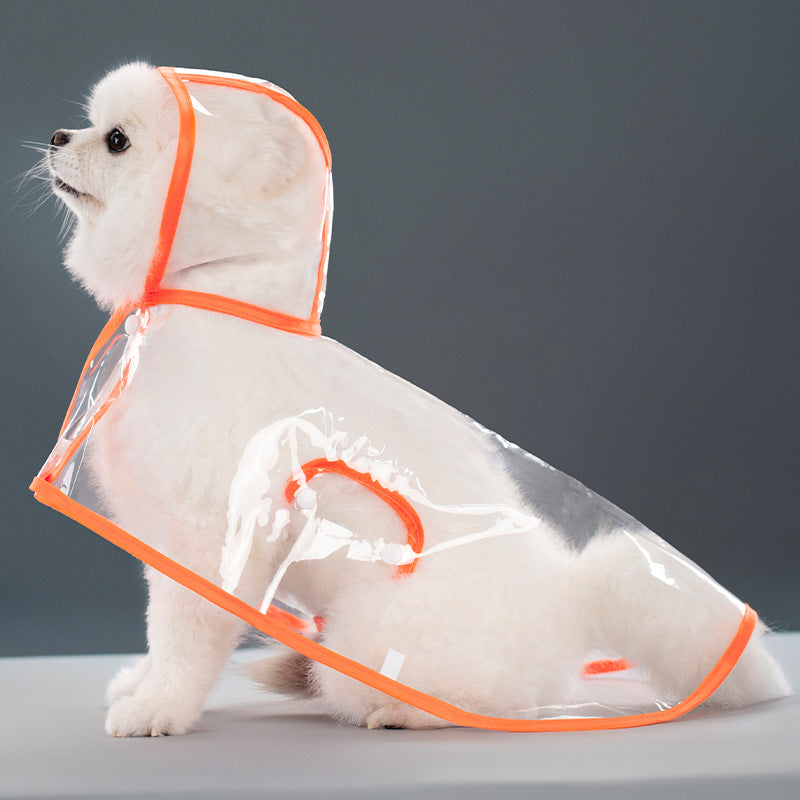 Pet Raincoat Cat Dog Transparent Plastic Waterproof
