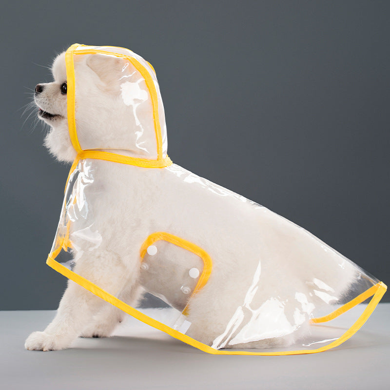 Pet Raincoat Cat Dog Transparent Plastic Waterproof