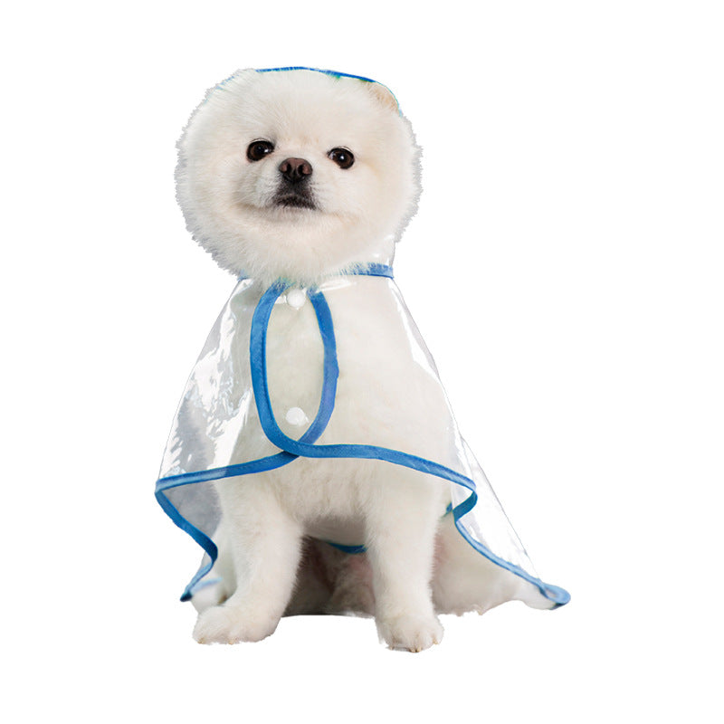 Pet Raincoat Cat Dog Transparent Plastic Waterproof