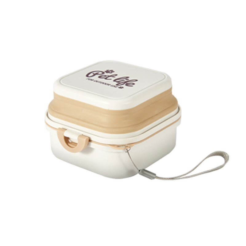 Pet Outdoor Folding Bowl Double-layer Drinking Water