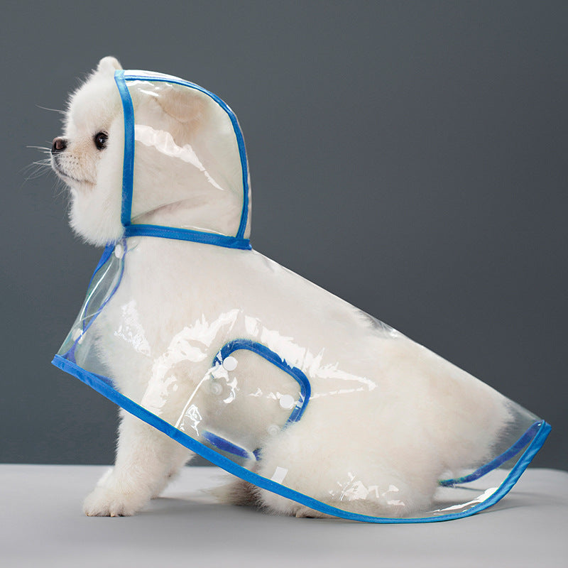 Pet Raincoat Cat Dog Transparent Plastic Waterproof