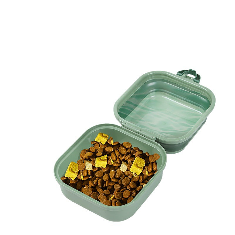 Pet Outdoor Folding Bowl Double-layer Drinking Water