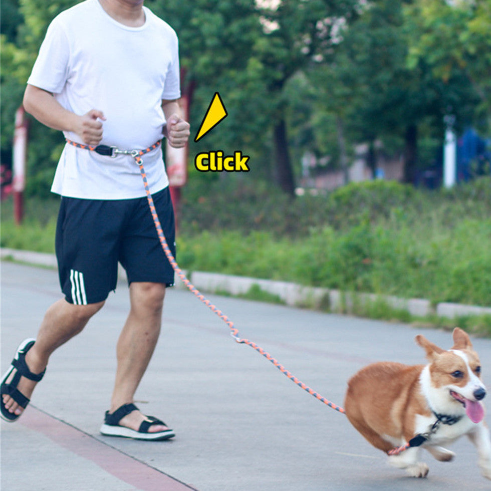 Multifunctional Oblique Cross Waist Running Pet Traction Rope Chain